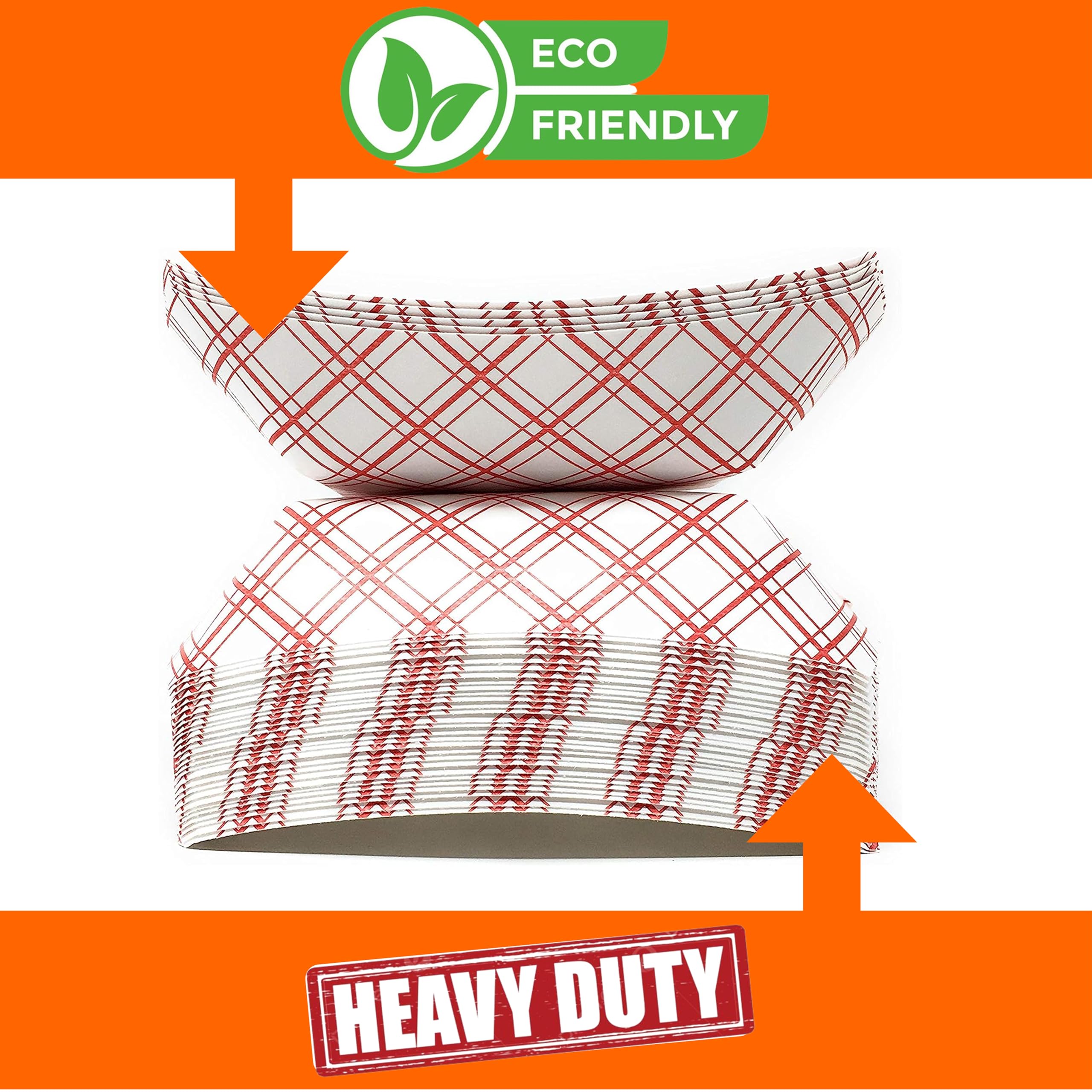 Amazon.com: Mr Miracle Paper Food Trays, Red & White Checkered